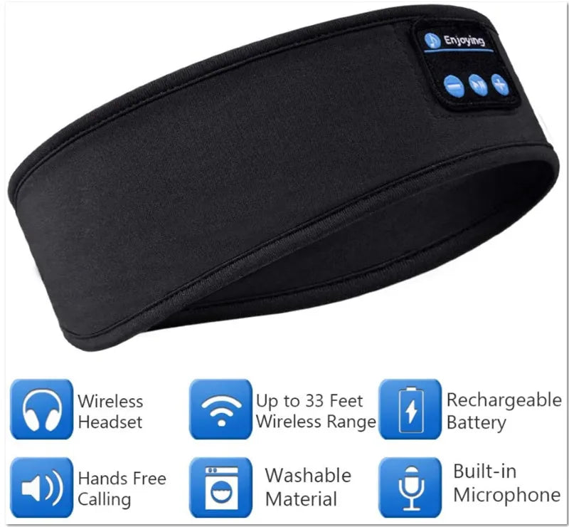 Casque de sommeil Bluetooth – Bandeau & masque yeux confort